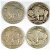 Image 2 : 4-1917 BUFFALO NICKELS GRADING SET (GOOD, VG, FINE, XF)