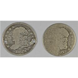 1829 & 1830 BUST HALF DIMES AG