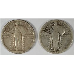 1920-S FINE & 1927-S VG STANDING LIBERTY QUARTER