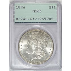 1896 MORGAN DOLLAR PCGS MS63 OGH