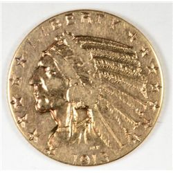 1913 $5 GOLD INDIAN VF