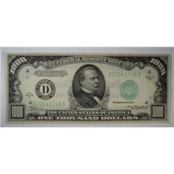 1934-A 1000.00 BILL FRN CHOICE AU/UNC