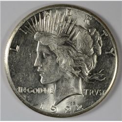 1922-S PEACE DOLLAR MS62 BLAST WHITE