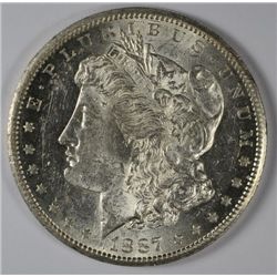 1887-S MORGAN DOLLAR MS63 BLAST WHITE