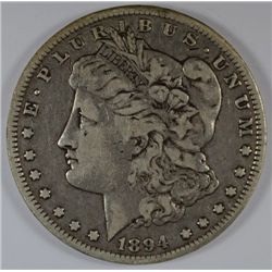 1894 MORGAN SILVER DOLLAR, FINE, RARE!!