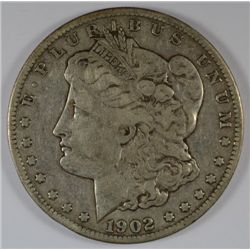 1902-S MORGAN SILVER DOLLAR, VF+  ORIGINAL