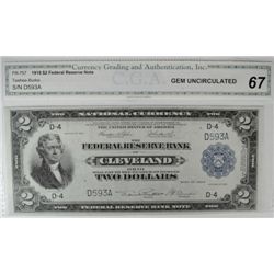 1918 $2.00 FRB FR 757 GGA67, SUPERB AND VERY RARE IN THIS GRADE!