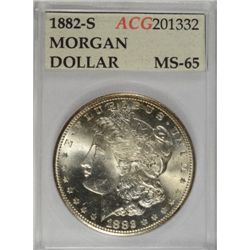 1882-S MORGAN DOLLAR ACG MS65 GEMMY!