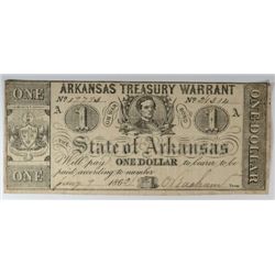 1862 $1 STATE OF ARKANSAS NOTE