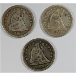 1876S-77PS Seated Liberty quarter   full Liberty   est  $ 75-$80