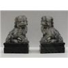 Image 1 : Pair of Chinese carved grey Foo Dogs