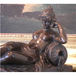 Royal Bronze Sculpture Renaissance Reclining Wom