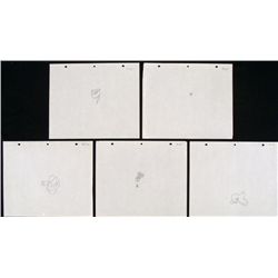 Popeye Animation Thoughtful Art Original Drawing