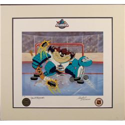 Devil of a Save Signed McKimson Brothers Lithoserigraph