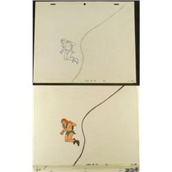 Just in Time Cel Original Herculoids Animation Drawing