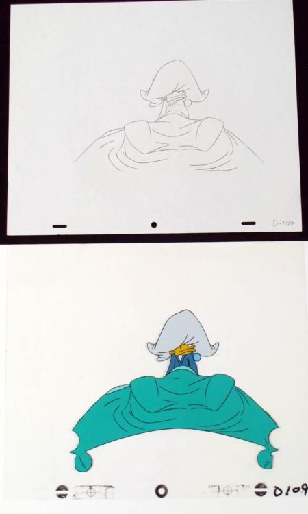 Under Covers Donald Duck Cel Drawing Orig Animation Art