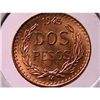 1945 Gold Mexican Two Pesos BU