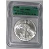 Image 1 : 2000 SILVER EAGLE 1oz *CERTIFIED BY ICG MS-69*!! SILVER EAGLE CAME OUT OF SAFE BOX!!