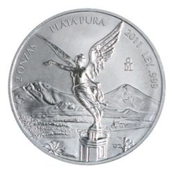 Mexican Silver Libertad 2 Ounce 2011