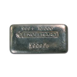 Silver Bars: Engelhard 10 oz Bar (Wide, Poured, Bull Lo