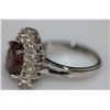 Image 2 : 14K GOLD ROUND ZIRCON AND DIAMOND RING