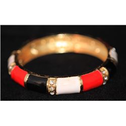 MULTICOLOR AND CZ BRASS BANGLE