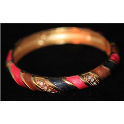 MULTICOLOR AND CZ BRASS BANGLE