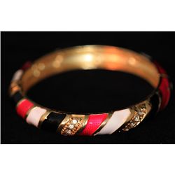 MULTICOLOR AND CZ BRASS BANGLE