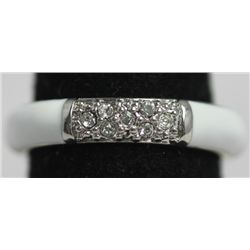 WHITE RING WITH CZ