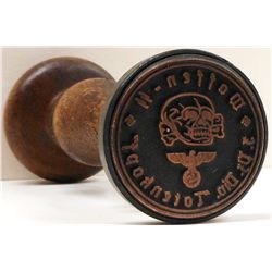 German Nazi WWII SS "Tottenkopf" Rubber Stamp