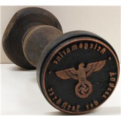 German Nazi WWII SS "Kriegsmarine" Rubber Stamp