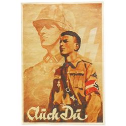 German Nazi WWII Poster "Auch Du"#3
