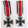Image 1 : 2 German Nazi WWII Iron Crosses 2nd Class Medals