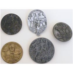 5 Asstd. German Nazi WWII Pins/Badges #1