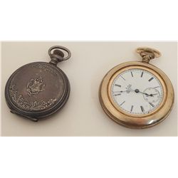 2 Pocket Watches Elgin & NY Standard Sterling