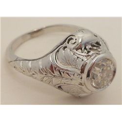 18K White Gold Diamond Engagement Ring