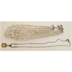 Lot of 2 Vintage Costume Jewelry Necklaces