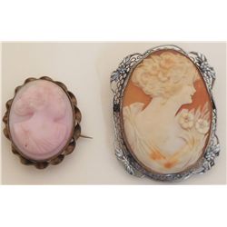 Lot of 2 Vintage Cameos