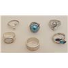 Image 1 : Lot of 6 Asstd. Sterling Silver Rings