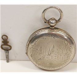 Achard & Fils Keywind Pocket Watch w/ Key