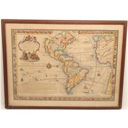1731 Guillaume Danet Western Hemisphere Map