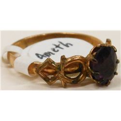 10KT Yellow Gold Amethyst Women's Ring