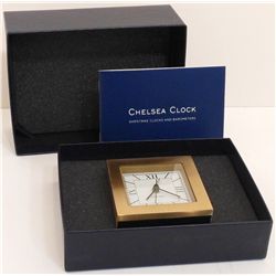 Chelsea Battery Powered Brass Clock w/ Box