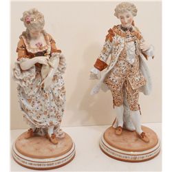 Pair of Vintage KPM Porcelain Figurines