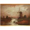 Image 2 : 1913 P. Reps Oil on Canvas of Windmill