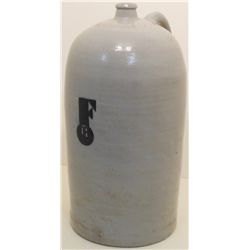 15 Litre Stoneware Jug Marked "F DR"