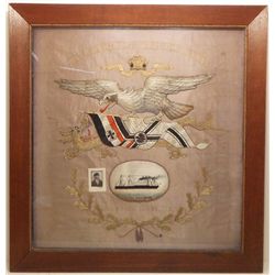 WWI German Sailor Commemorative Memorial Silk #2