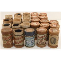 Edison Cylinders and An Amberol Records in Cases