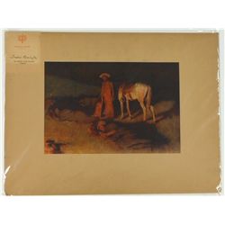 Fredric Remington Chromolitho "In From The Night Herd"