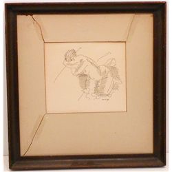 Raoul Dufy Original Pen & Ink Nude